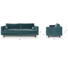Load image into Gallery viewer, ROMA SOFA IN SPA BLUE