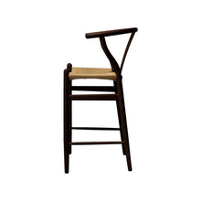 Load image into Gallery viewer, WISHBONE ISLAND COUNTER STOOL - BLACK