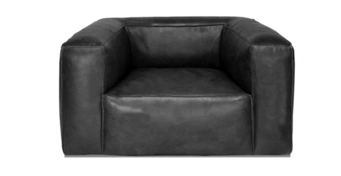 COOPER LEATHER CHAIR in BLACK