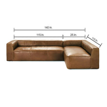 Load image into Gallery viewer, COOPER RIGHT ARM SECTIONAL - COGNAC