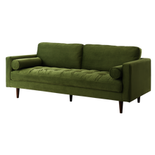 Load image into Gallery viewer, ROMA SOFA IN GREEN VELVET