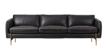 Load image into Gallery viewer, MILAN LEATHER SOFA IN BLACK