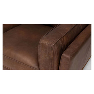 Macadamia Leather Sofa in Bark