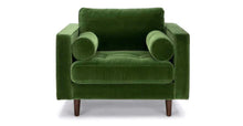 Load image into Gallery viewer, ROMA CHAIR IN GREEN VELVET