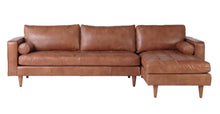 Load image into Gallery viewer, ROMA SECTIONAL IN COGNAC LEATHER