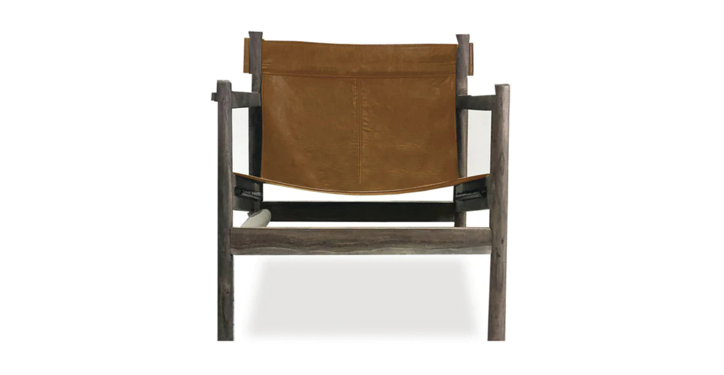 ROMERO LEATHER CHAIR in WHISKEY