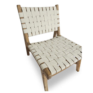 TAG WOVEN LEATHER ACCENT CHAIR