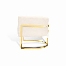 Load image into Gallery viewer, Art Deco Boucle Accent Chair in Brass
