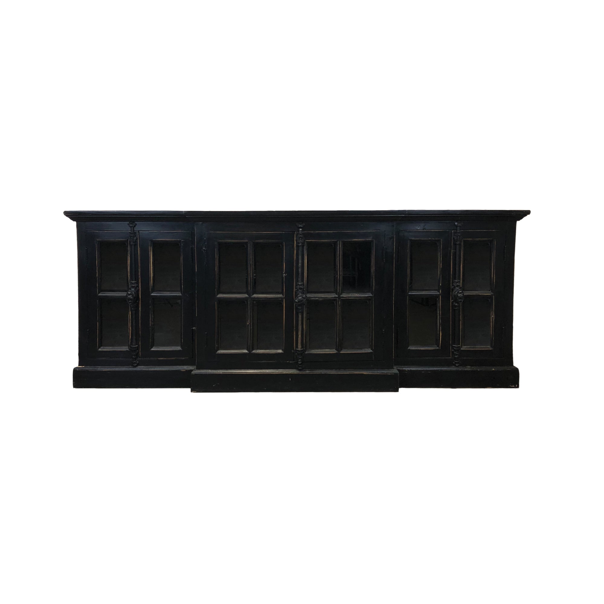 Black casement store cabinet