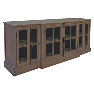 FRENCH CASEMENT MEDIA CONSOLE IN NATURAL