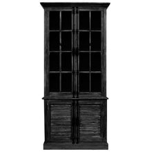 Load image into Gallery viewer, GLASS CASEMENT FRENCH CABINET IN BLACK
