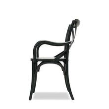 Load image into Gallery viewer, SALOON DINING CHAIR w/ ARM BLACK (2 Per Box)
