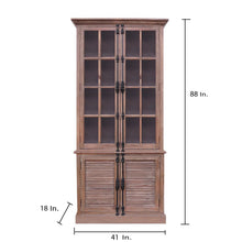 Load image into Gallery viewer, GLASS CASEMENT FRENCH CABINET IN NATURAL