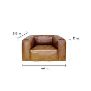COOPER LEATHER CHAIR in BROWN
