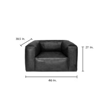 Load image into Gallery viewer, COOPER LEATHER CHAIR in BLACK