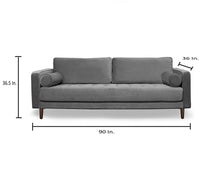 Load image into Gallery viewer, ROMA SOFA in GREY VELVET